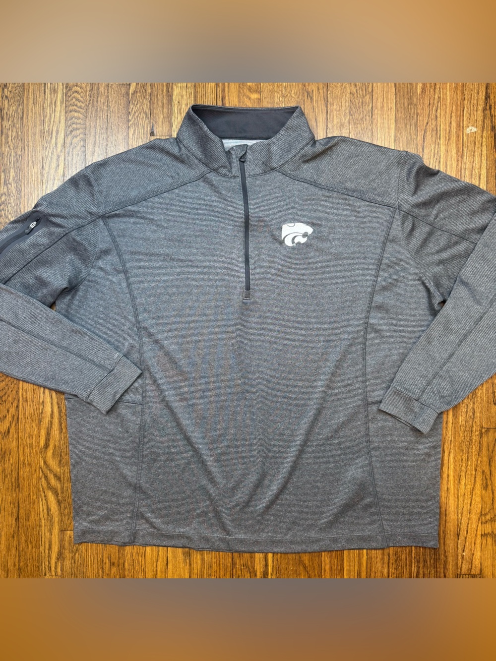 Columbia Men's Dark Gray Performance Jacket with Kansas State Logo
